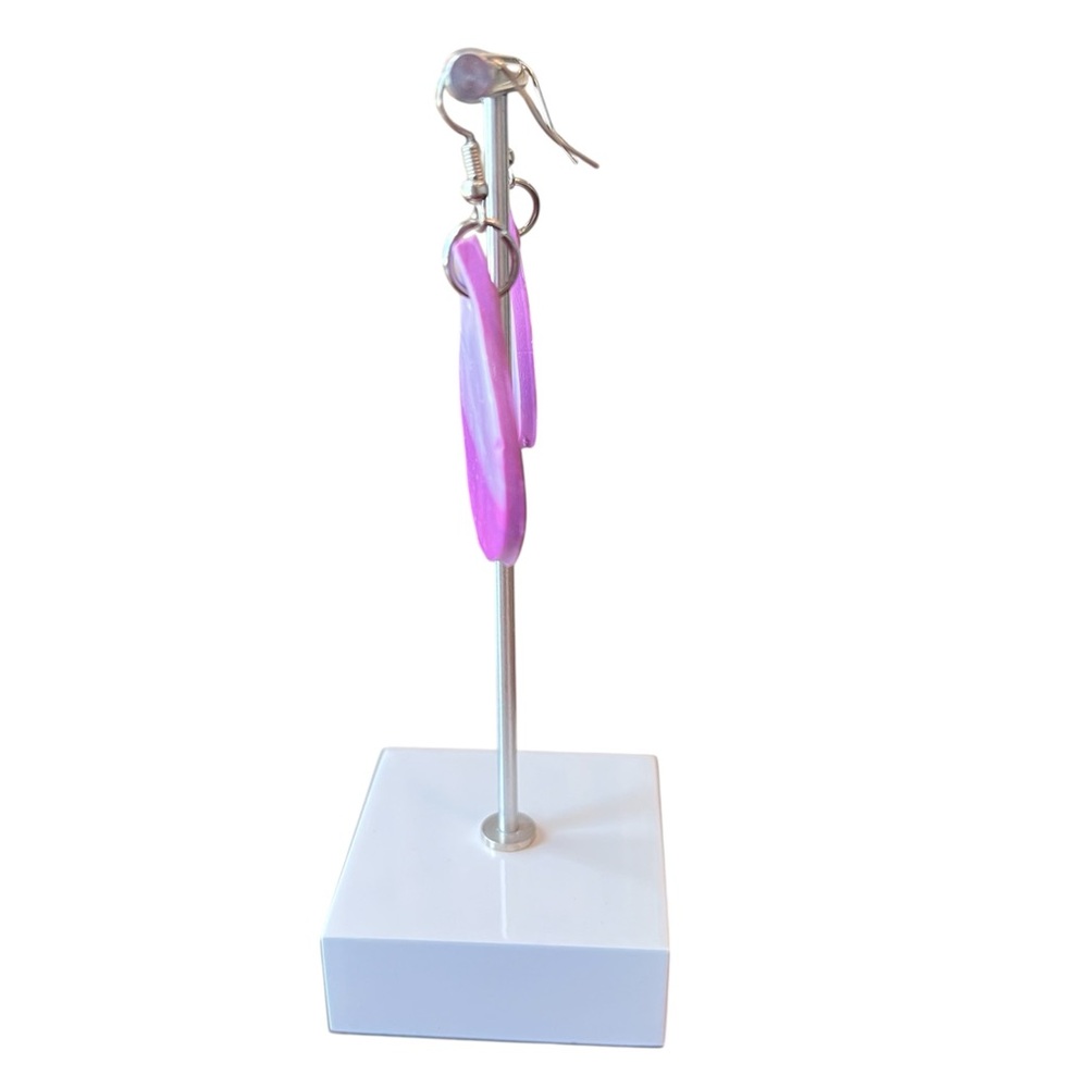 Chic Purple Teardrop Earrings - Picture 2 of 11